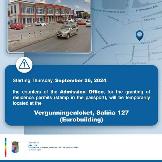 Admission Office with temporary location