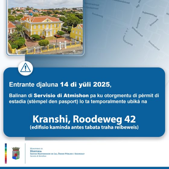 Servisio di Atmishon ku lokalidat temporal pa otorgá pèrmit